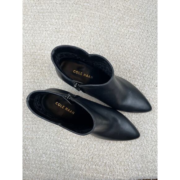 COLE HAAN Elyse Leather Booties Women's Size 6B Black W14979 - Picture 6 of 9
